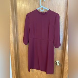MM Lafleur, Maroon, cocktail style dress